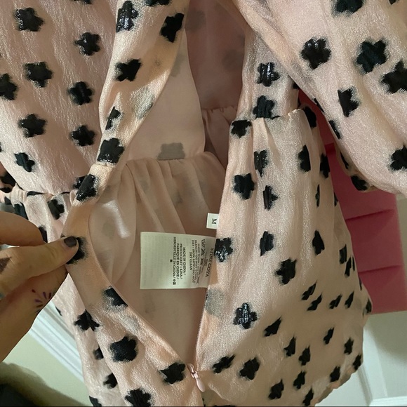 Stine Goya Irene Puff Sleeve Peplum Top in Meadow Pink Blush - Picture 3 of 5